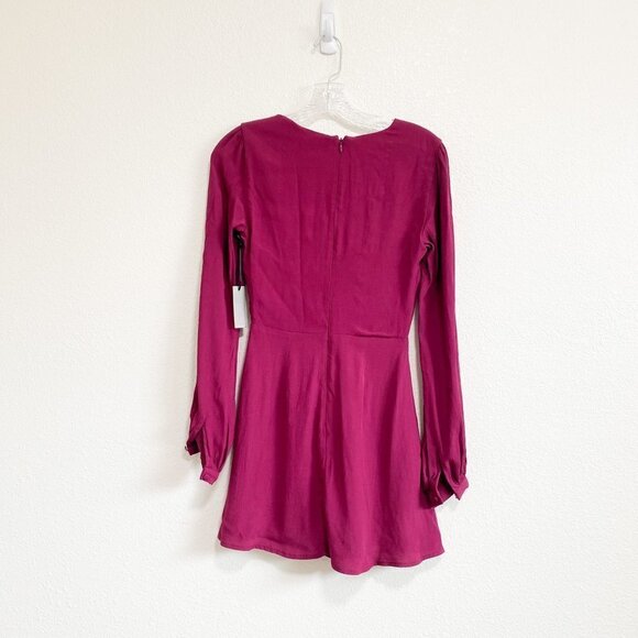 🦋 NEW LOVERS + FRIENDS Raspberry Windy Beach Mini Dress XS - Picture 7 of 7